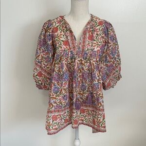 Millie Resort & Travel Floral Bohemian Blouse - Multicolor